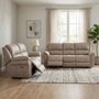 Photo of farnham ultra electric recliner sofa suite - 3+2 seater - stone - fabric