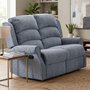 Photo of windsor manual recliner sofa - 2 seater - steel blue - fabric