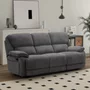 Photo of douglas recliner sofa - dark grey fabric - 3 seater