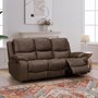 Photo of isobella manual recliner sofa - chocolate fabric - 3 seater