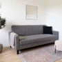 Photo of milton click clack sofa bed - dark grey fabric - black legs