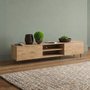 Photo of helga large tv unit - 2 drawer - oiled oak - variation available