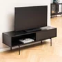 Photo of angus tv unit - 1 door - black melamine