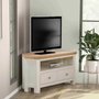 Photo of hayley tv unit - 2 drawer - corner - oak and white