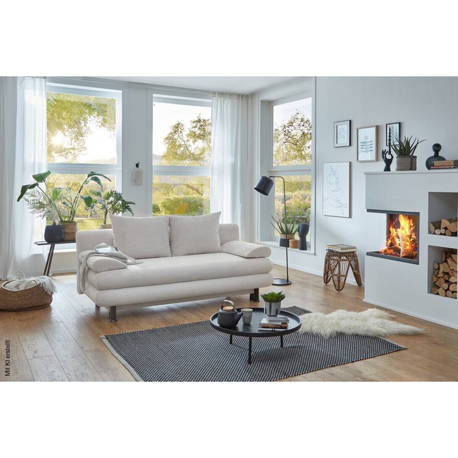 Schlafsofa Bern natur Microfaser