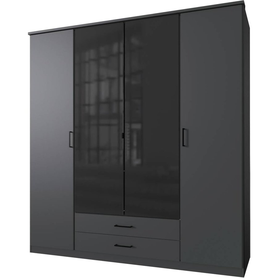 Kleiderschrank Soest Graphit schwarz
