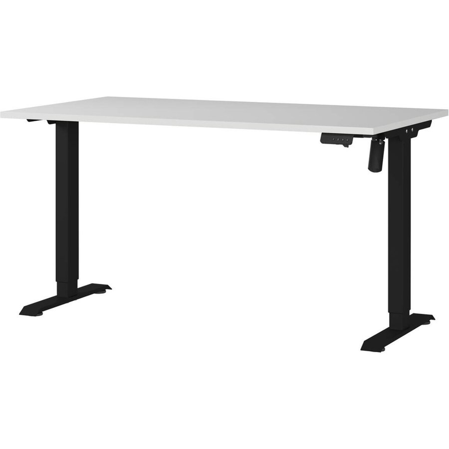 Schreibtisch 8023-581 Lichtgrau schwarz