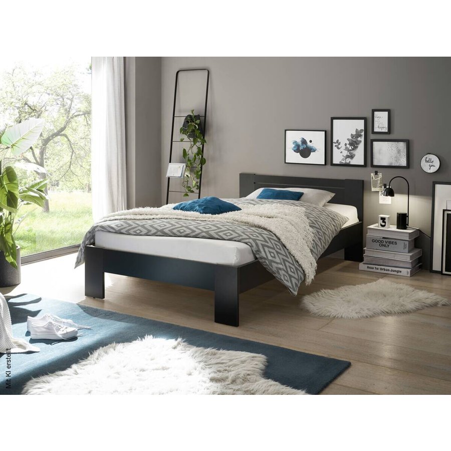 Futonbett Cannes schwarz Liegefläche