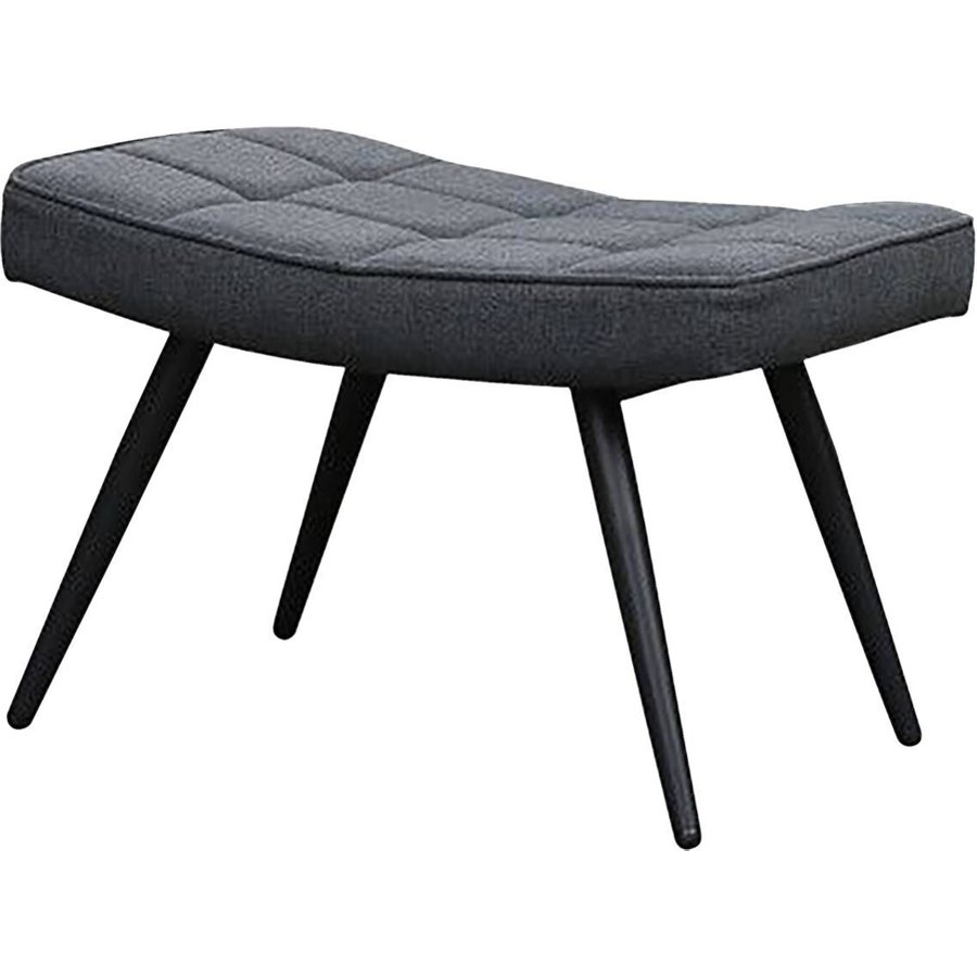byLIVING Hocker UTA dunkelgrau schwarz Webstoff Metall