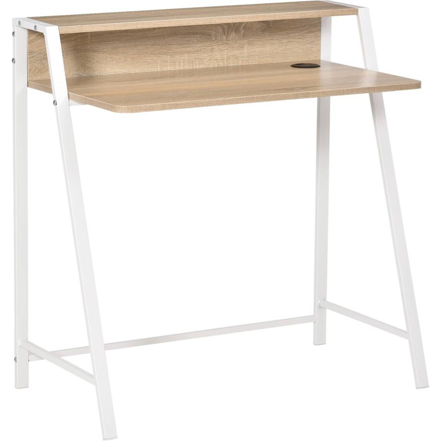 Schreibtisch 836-055AK weiß Eiche Nachbildung