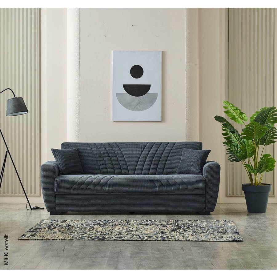 Schlafsofa Alanya grau Microfaser