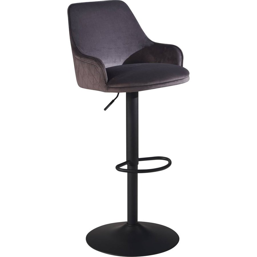 Barhocker grau Samt