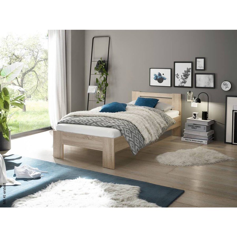 Futonbett Cannes Eiche Sonoma Nachbildung Liegefläche
