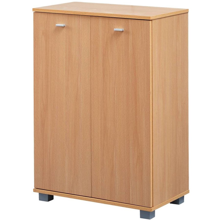Schuhschrank buche Nachbildung silber