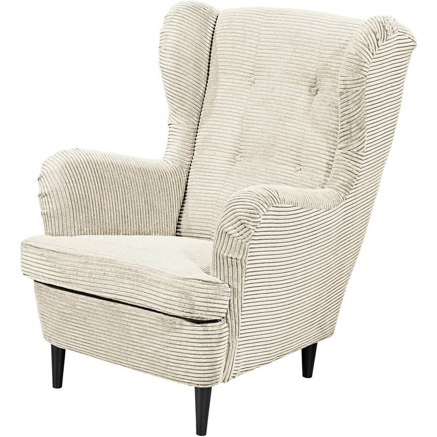 Sessel Oskar creme Velourstoff