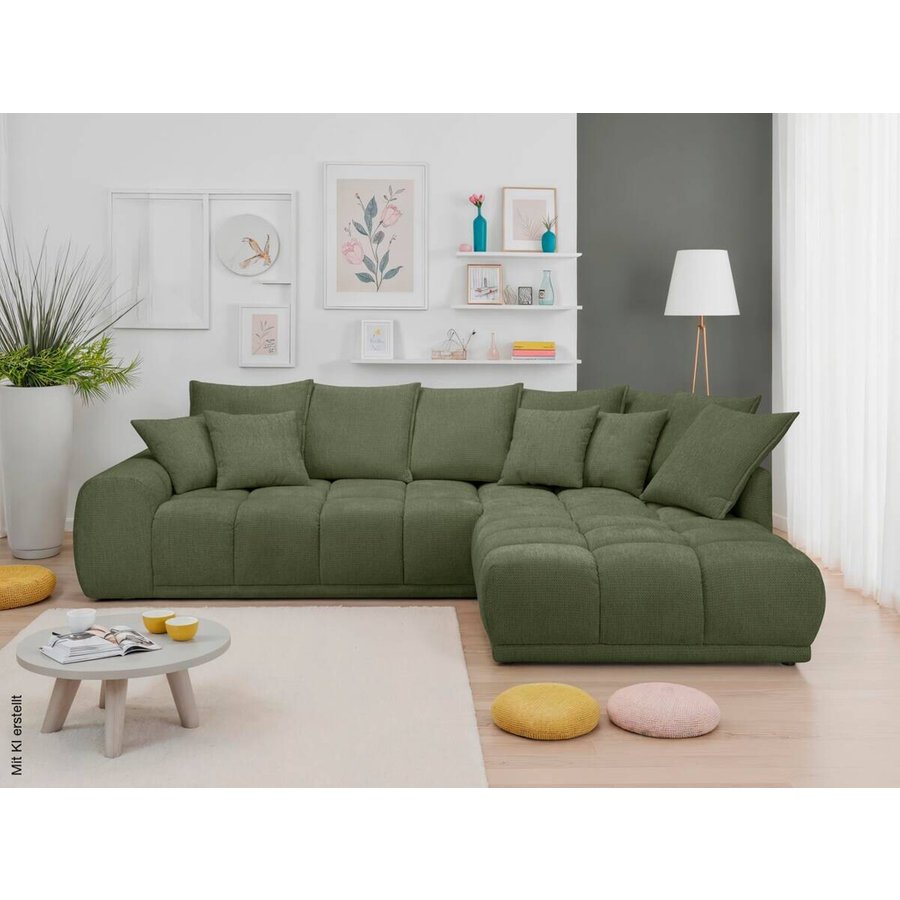 Ecksofa grün Microfaser