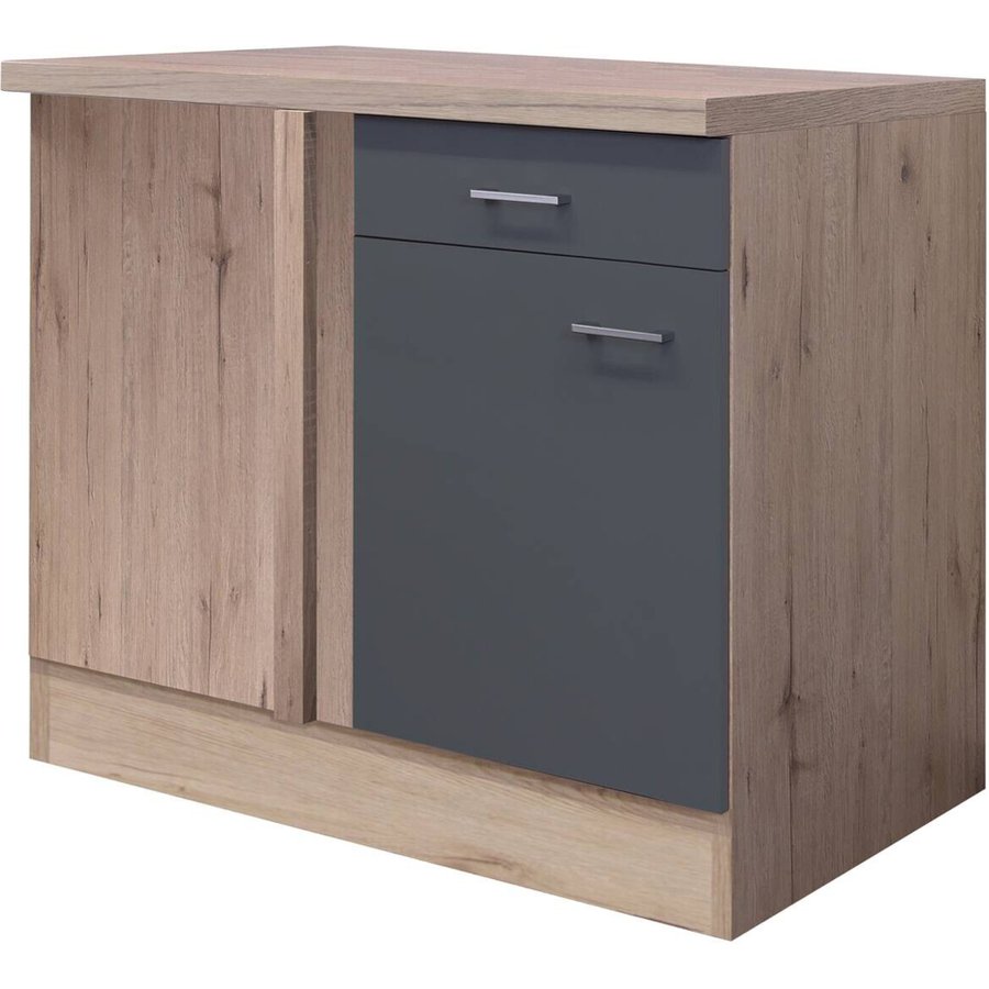 Eckunterschrank Morena grau matt