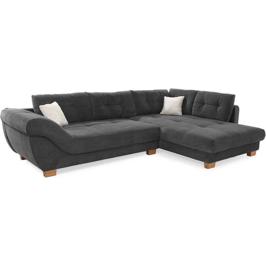 Ecksofa grau Microfaser