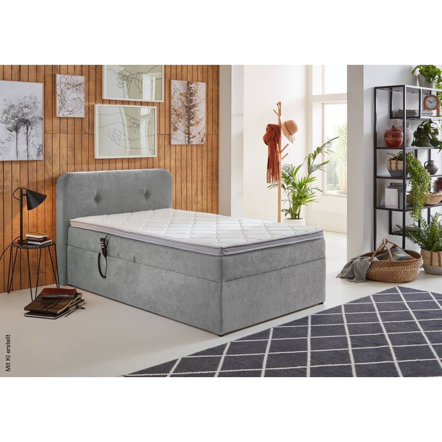 Boxbett Gabriola Silbergrau Liegefläche