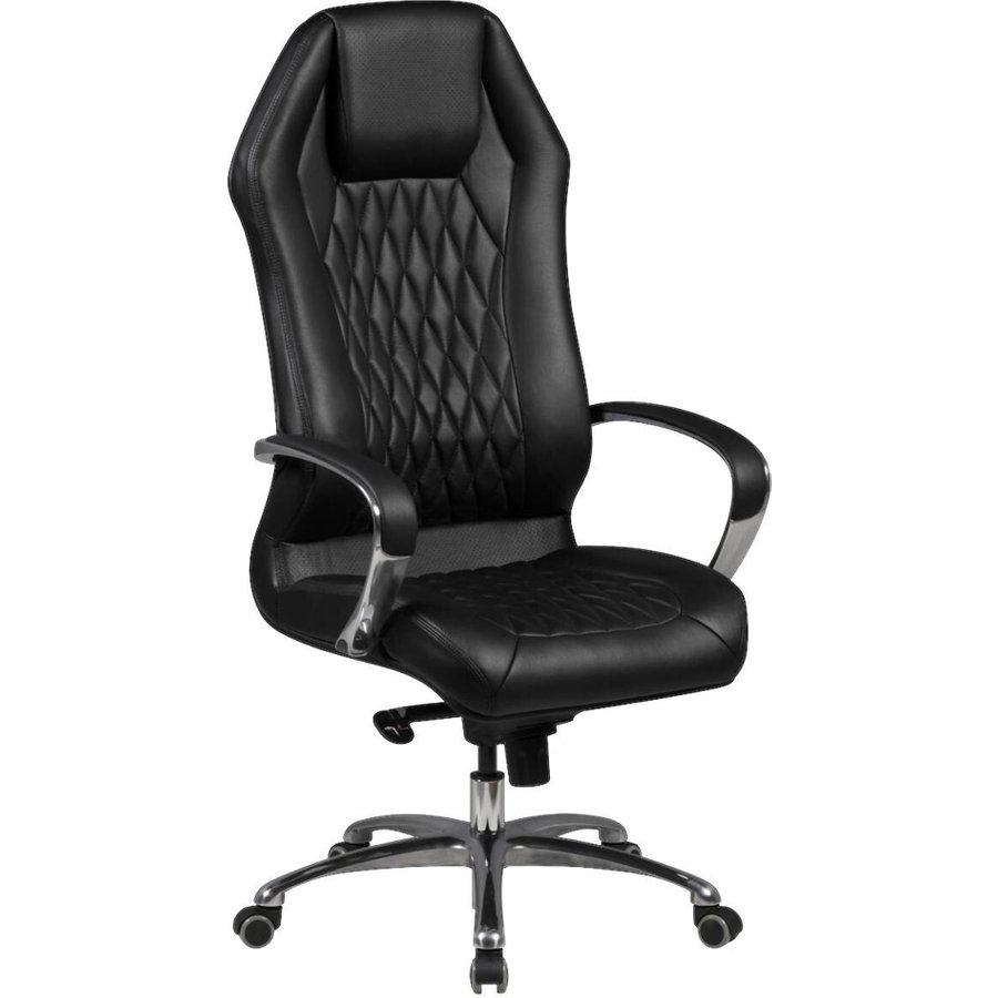 Drehstuhl schwarz Leder