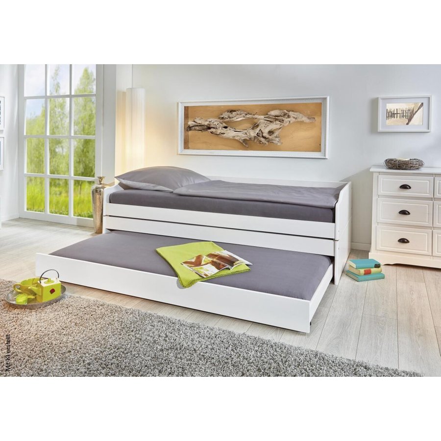 Funktionsbett Lotar weiß Liegefläche