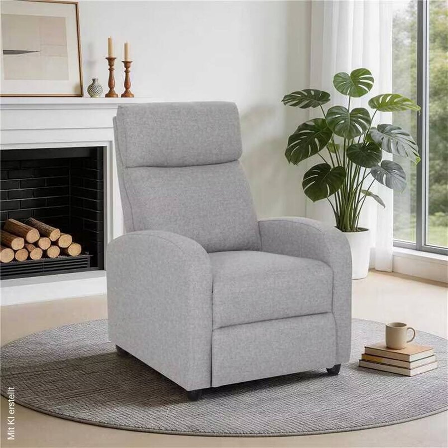 TV-Sessel grau Polyester