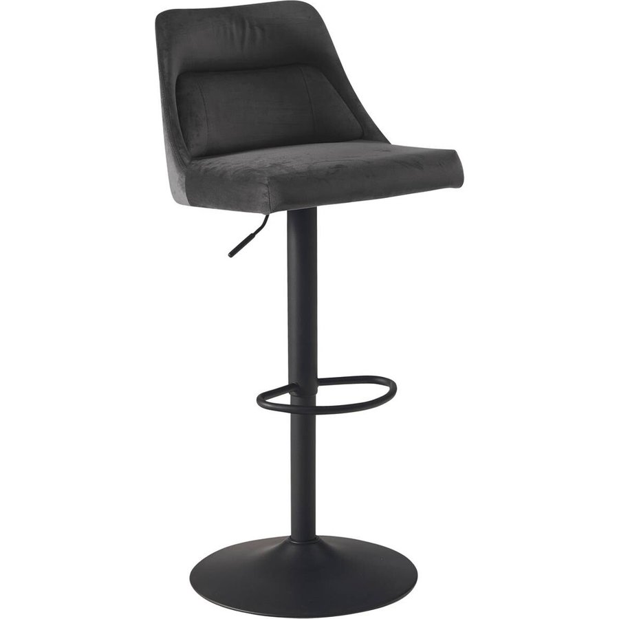 Barhocker schwarz Samt
