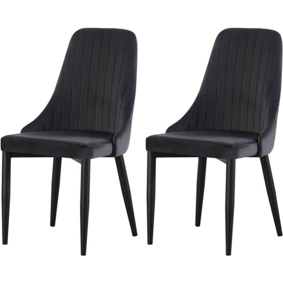 Stuhl CLAUDIA, 2er Set anthrazit