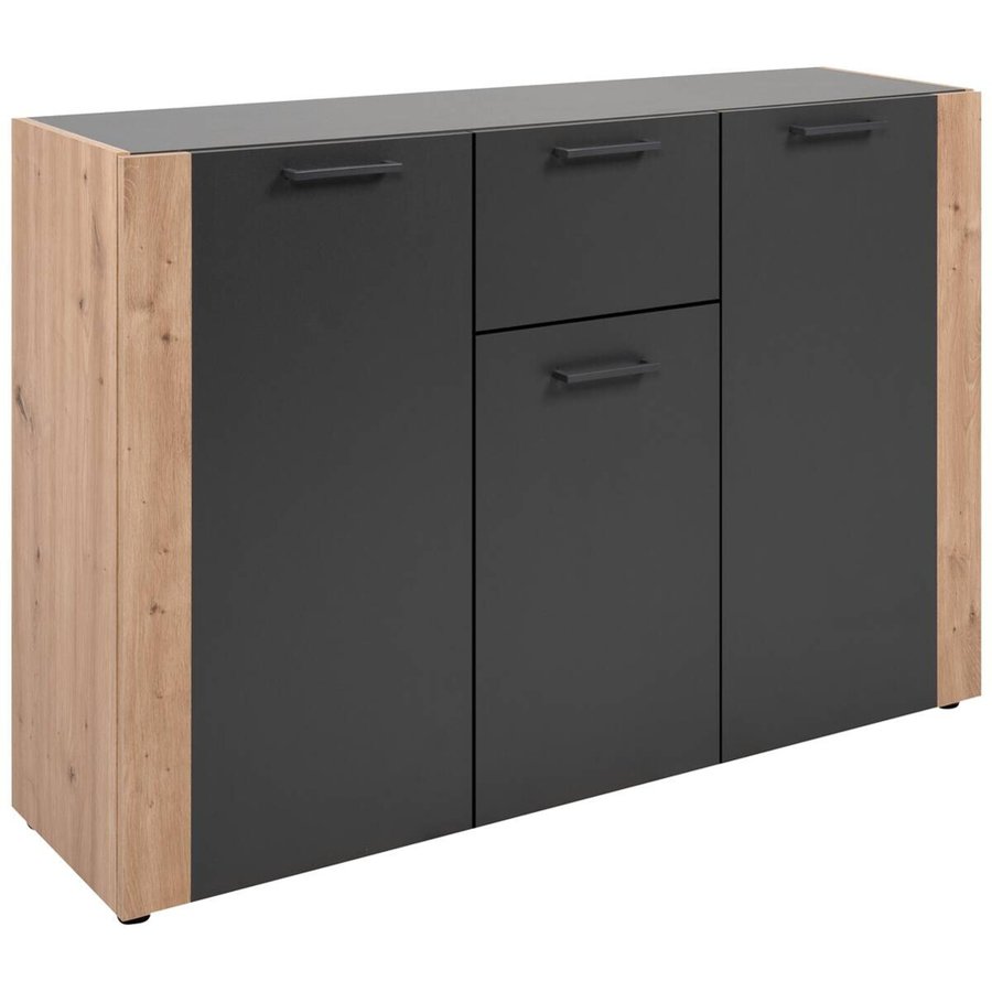 Kommode Cento anthrazit Eiche Artisan Oak Nachbildung