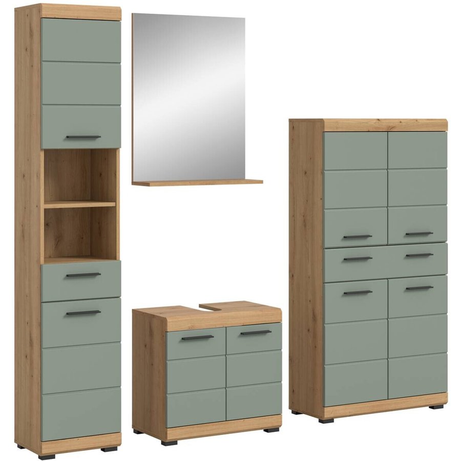 Badezimmer-Set Scout Eiche Artisan Nachbildung salbei Nachbildung