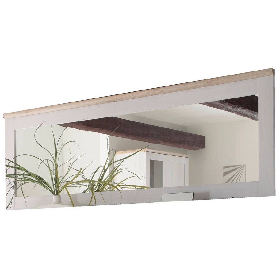 Wandspiegel Romance weiß Sibiu Lärche Nachbildung Holzoptik San-Remo Nachbildung