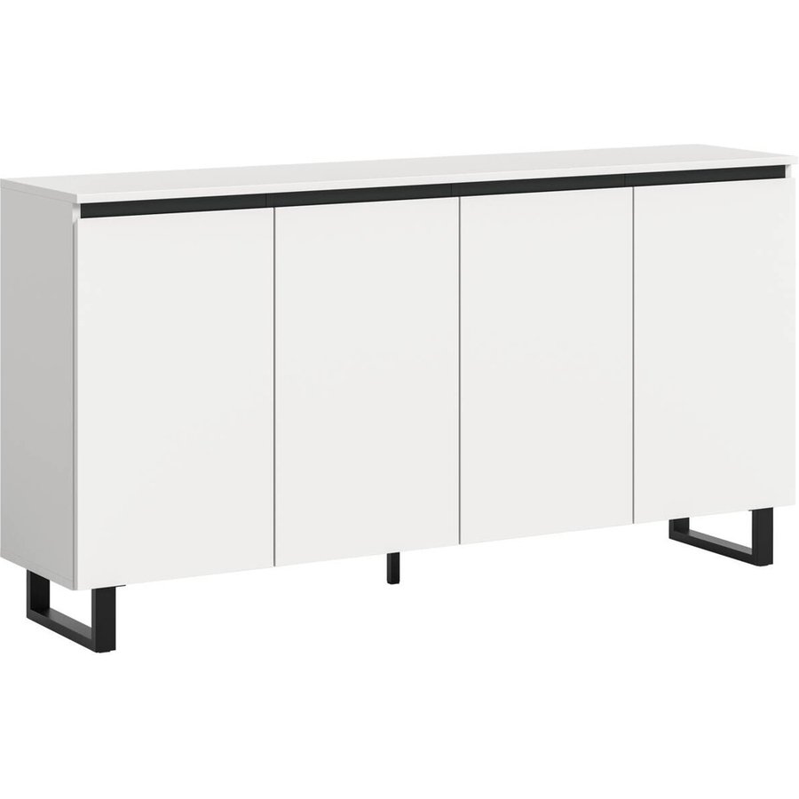 Sideboard Tomasa weiß schwarz