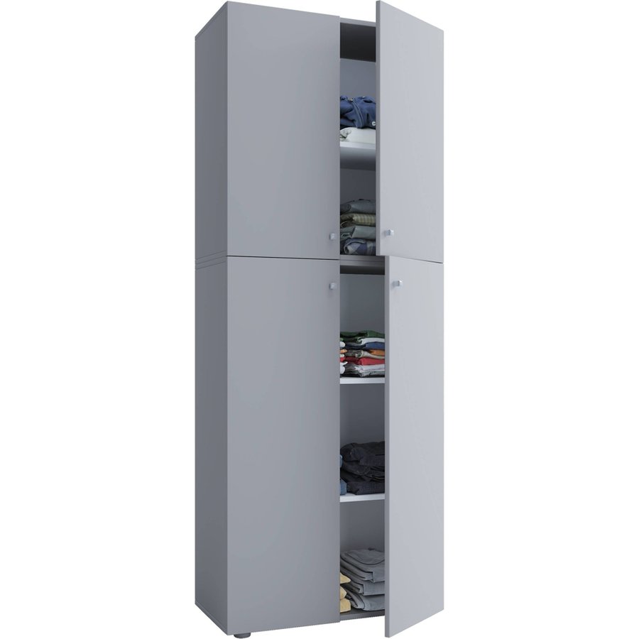Kleiderschrank Lona grau