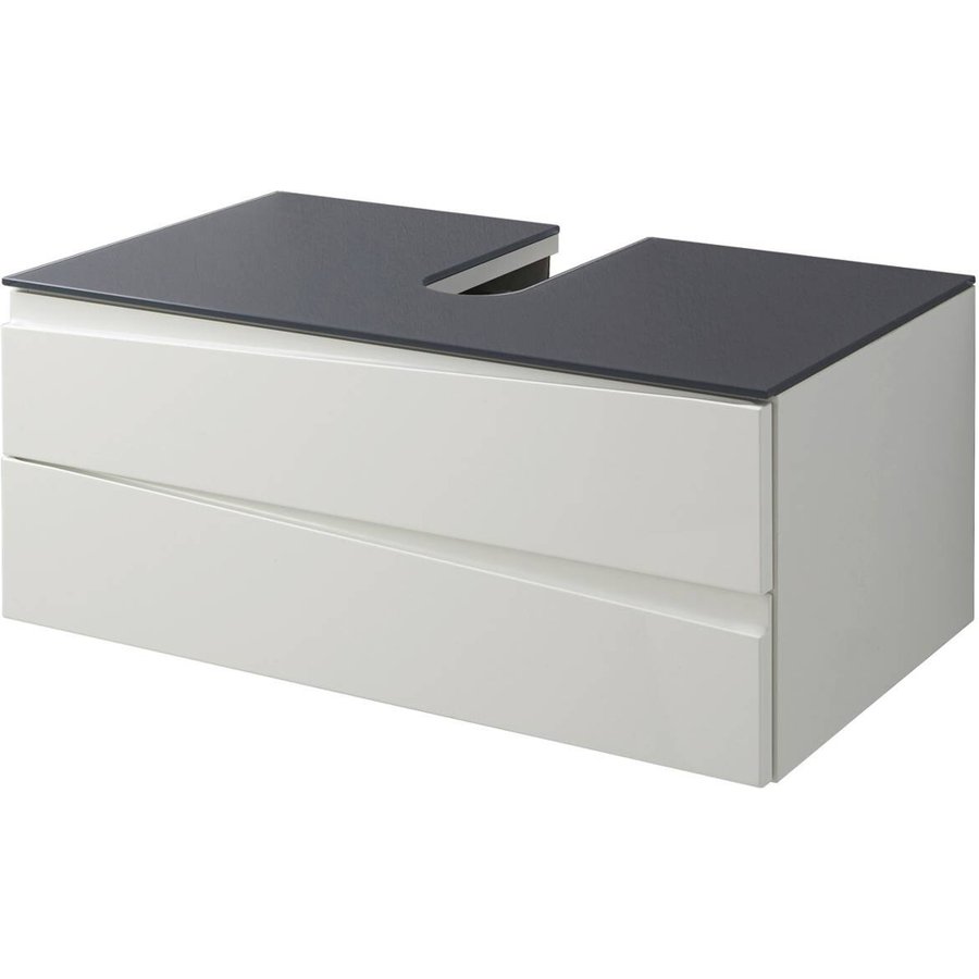 Waschplatz SHAPE grau weiß Hochglanz