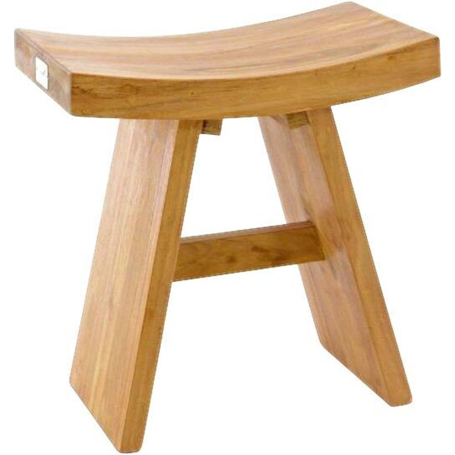 VCM Hocker H braun Teakholz