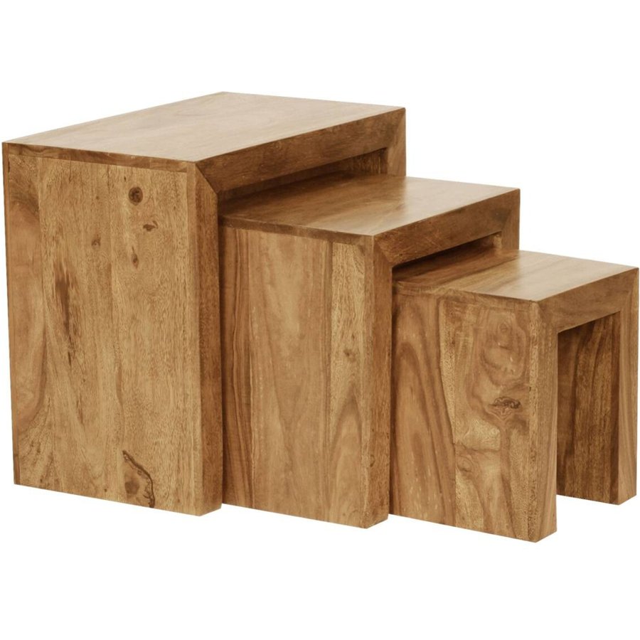 Beistelltisch 3er-Set natur Akazie