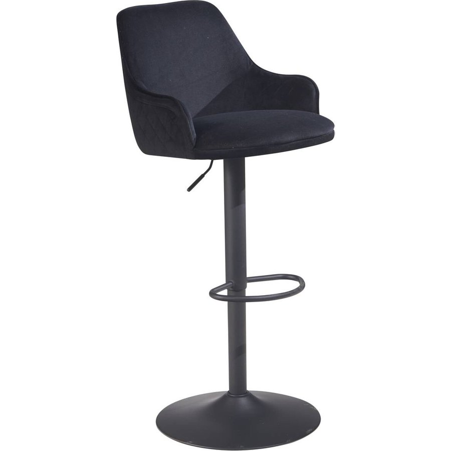 Barhocker schwarz Samt