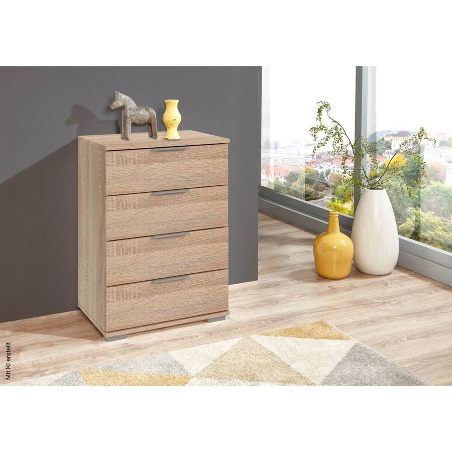 Nachtkonsole Easy Plus Eiche Sägerau Nachbildung