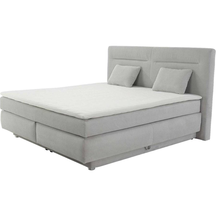Boxspringbett hellgrau Liegefläche