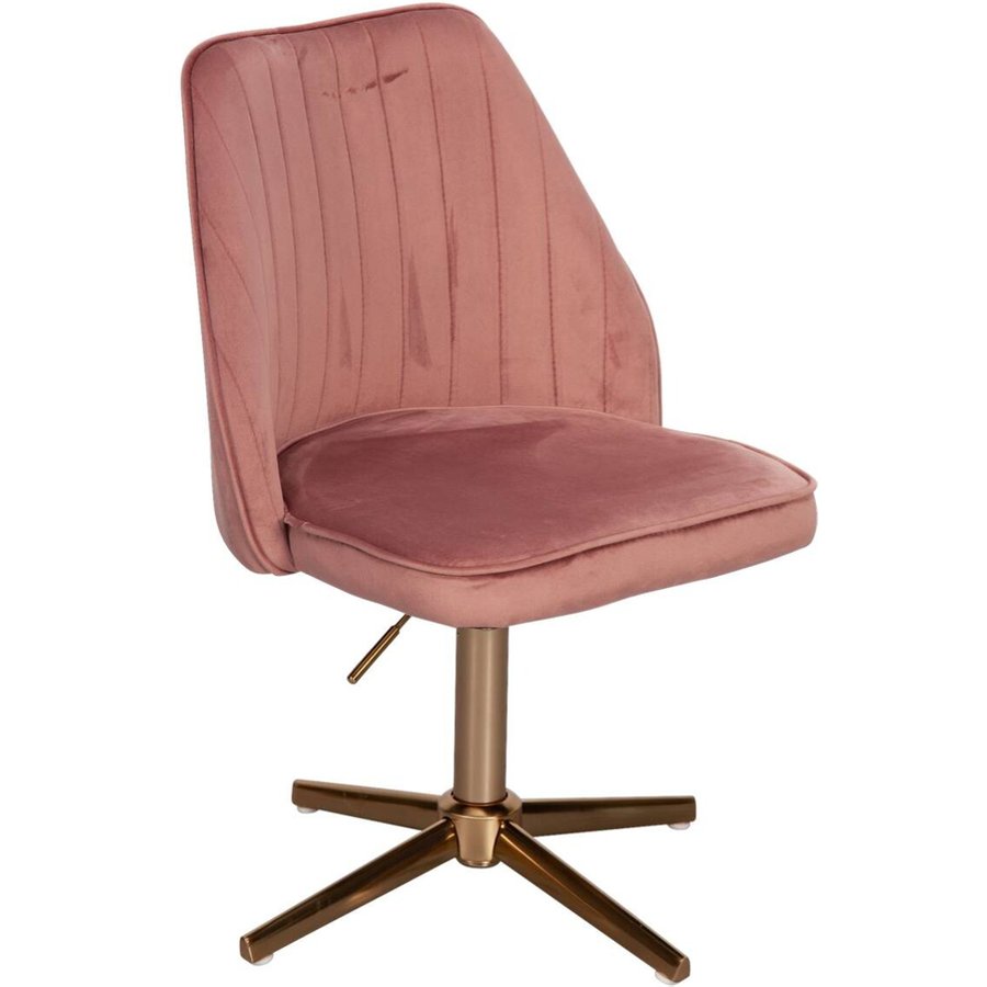 Drehstuhl rosa gold Stoff Eisen