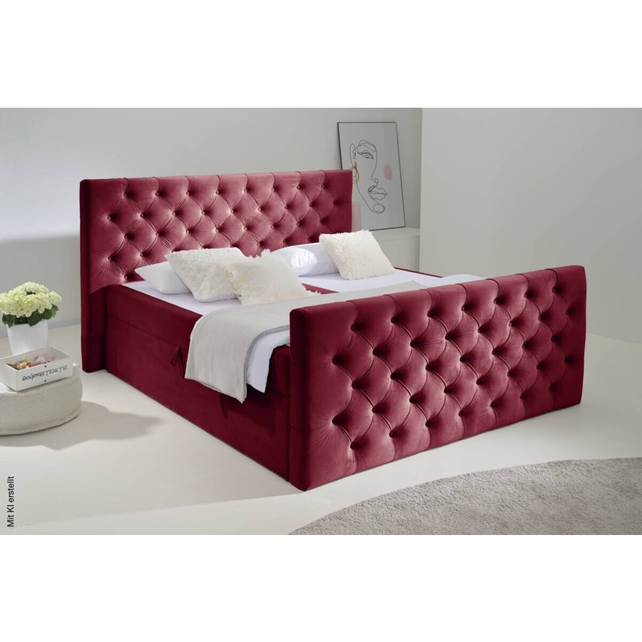 Boxbett Glow burgund Liegefläche