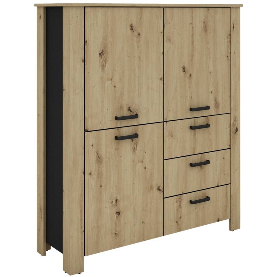 Highboard FARO Eiche schwarz