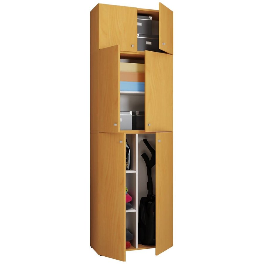Putzschrank Lona buche Nachbildung weiß
