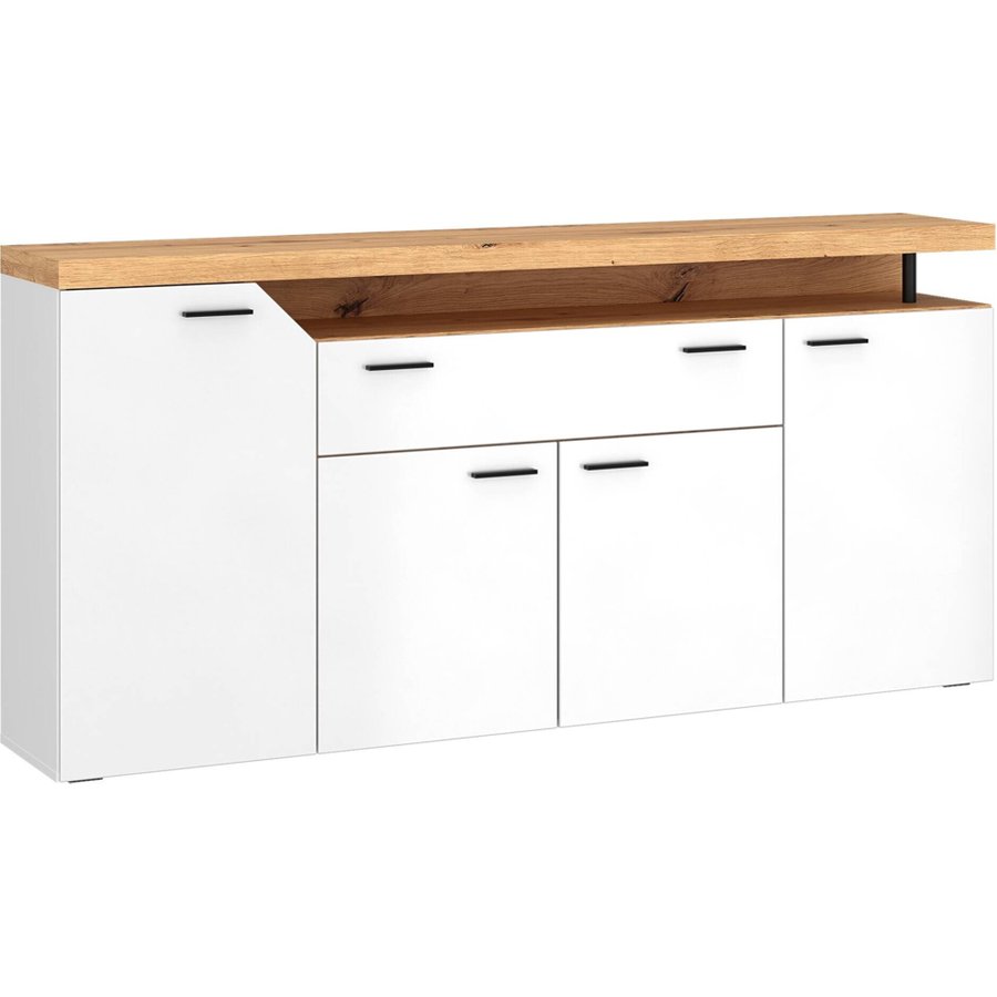 Sideboard Nico weiß Eiche Artisan Nachbildung