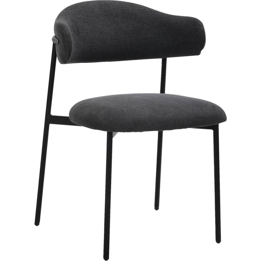 Stuhl JERSEY 2er-Set. dunkelgrau Webstoff
