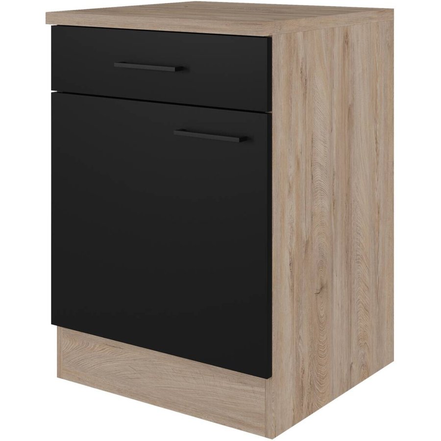 Unterschrank Capri schwarz matt