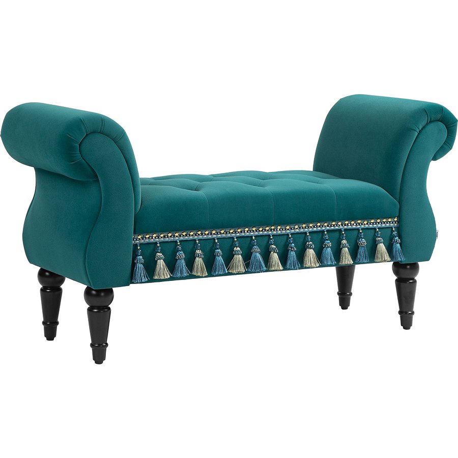 HOMCOM Luxus Sitzbank Polsterbank mit Samtoptik 117 x 40 x 58 cm für Wohnzimmer Schlafzimmer Grau stilvoll & bequem Aosom.de
