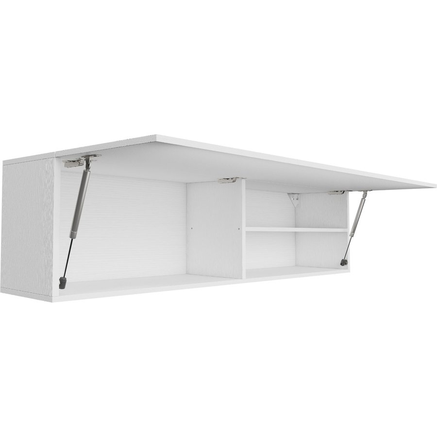 HOMCOM Badezimmerschrank zum Aufhängen, modernes hängendes Schränkchen mit Soft-Close-Klappe, 2 Fächer und austauschbarer Ablage, für Wohnzimmer und Flur, platzsparend, 120x23x30 cm, Weiß Aosom