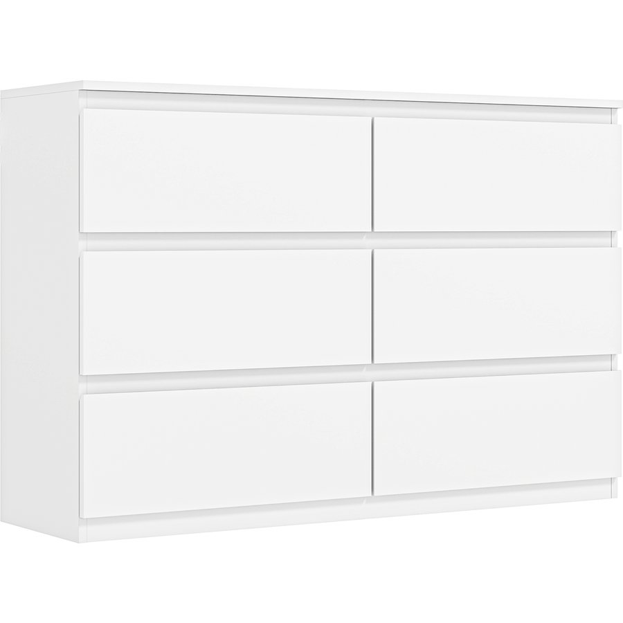 HOMCOM Kommode Sideboard mit 3 Schubladen Schrank modern Schubladenschrank Kommodenschrank für Wohnzimmer Schlafzimmer Flur Weiß, 112 x 34 x 75 cm Aosom