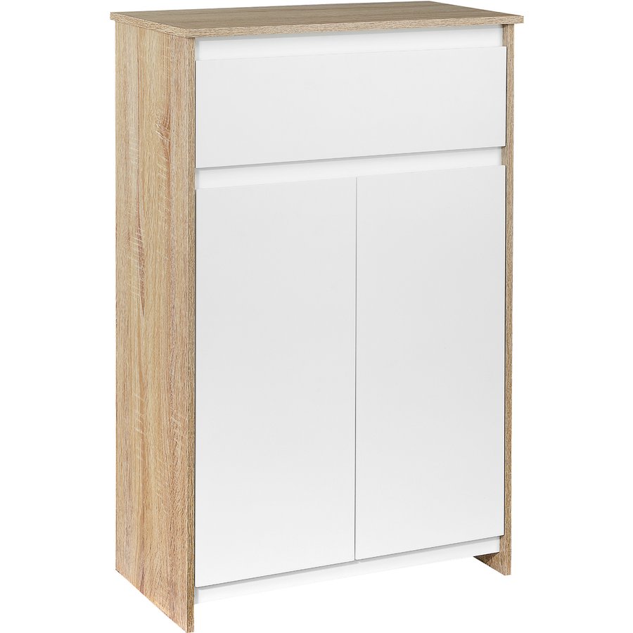 kleankin Badezimmerschrank Badkommode Küchenschrank Badregal Standschrank mit 2 Innenablagen und einer großen Schublade kippsicheres Design elegant Aosom